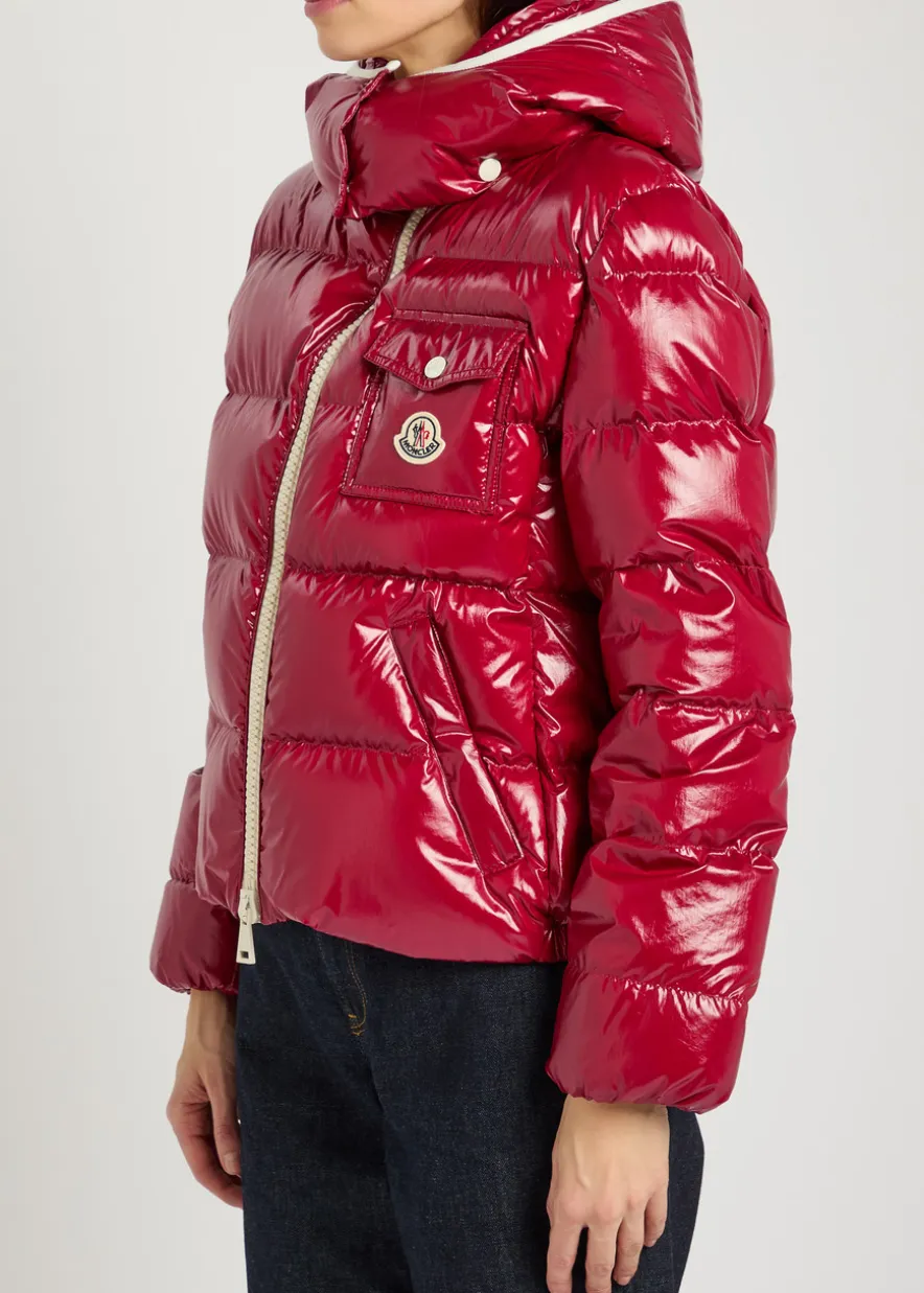 Andro padded hooded glossed shell jacket