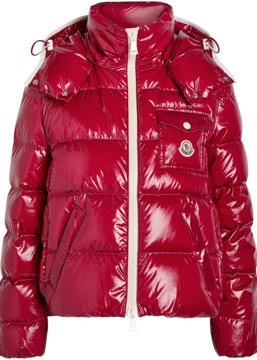 Andro padded hooded glossed shell jacket