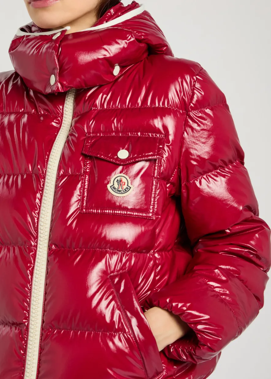 Andro padded hooded glossed shell jacket