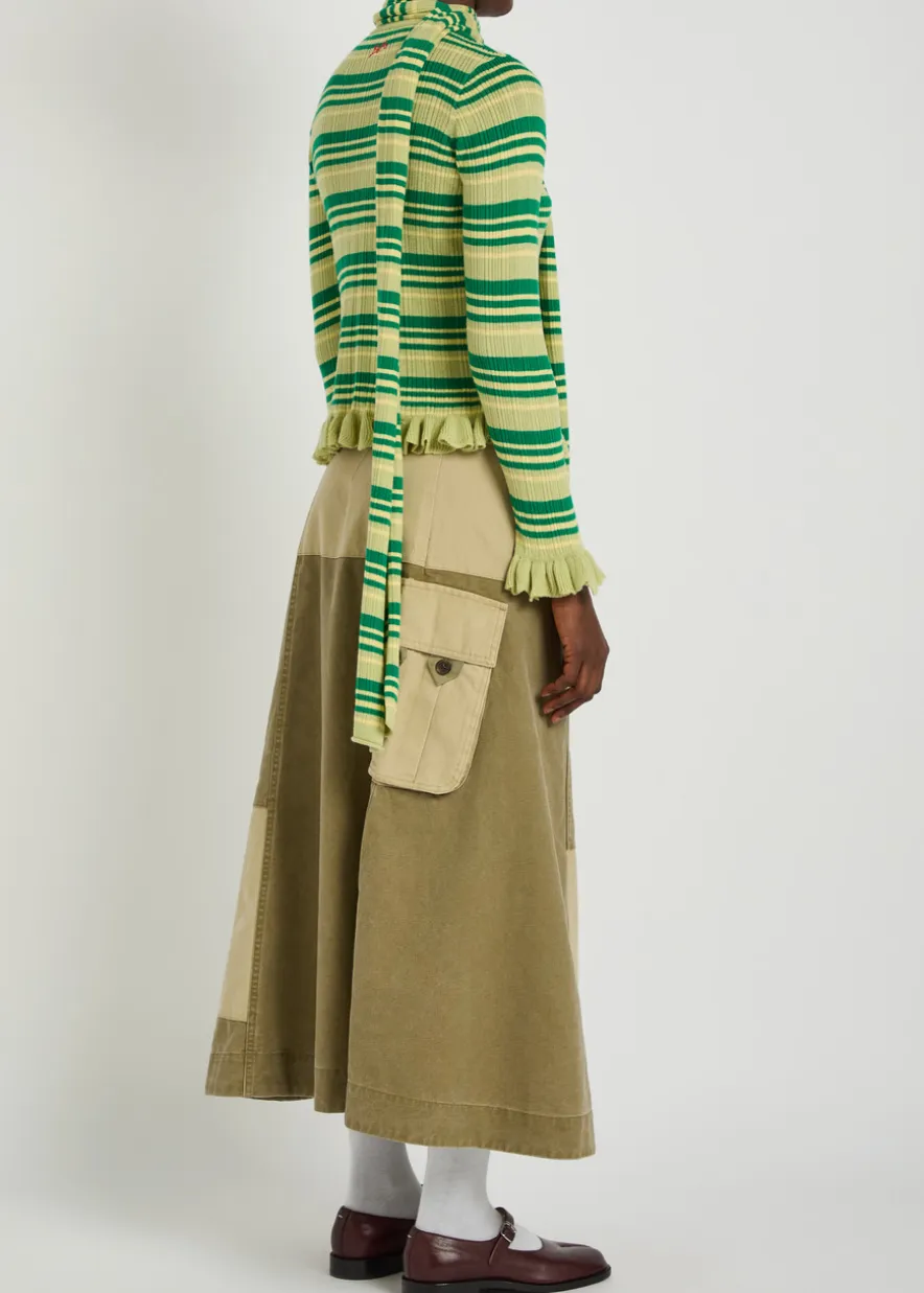 Anelis cotton and merino wool-blend cardigan