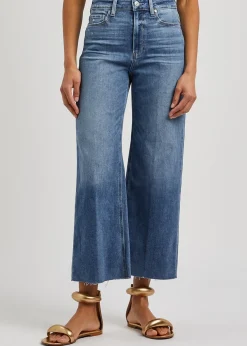 Anessa blue cropped wide-leg jeans