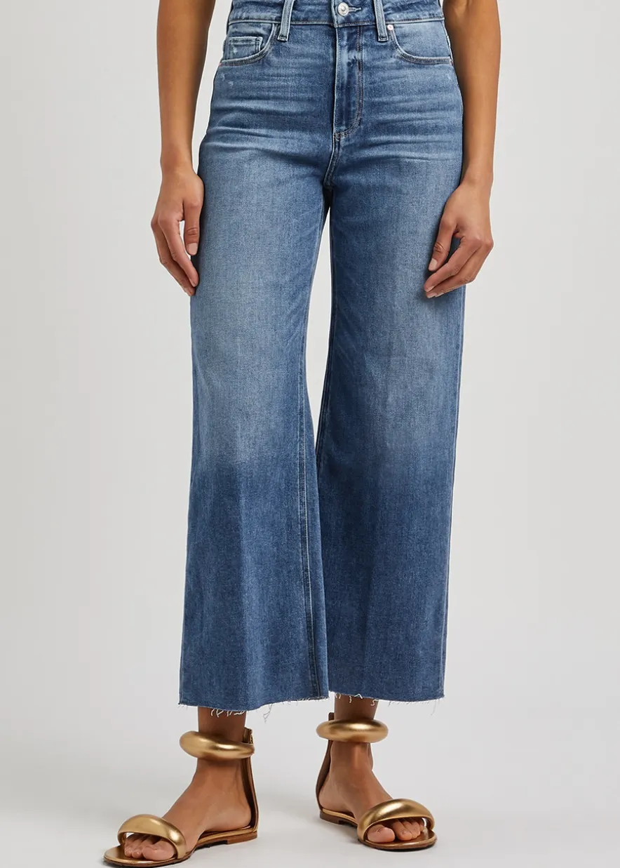 Anessa blue cropped wide-leg jeans
