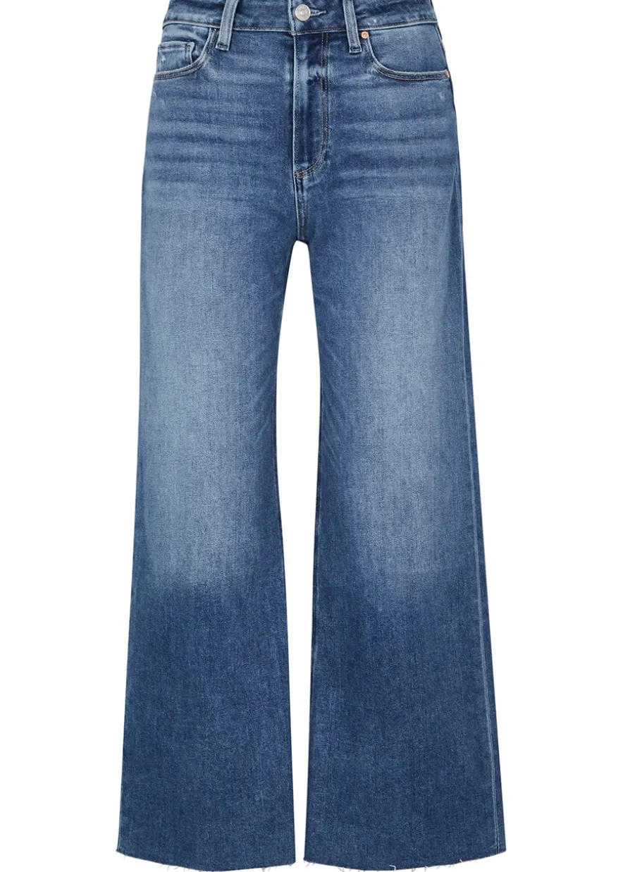 Anessa blue cropped wide-leg jeans