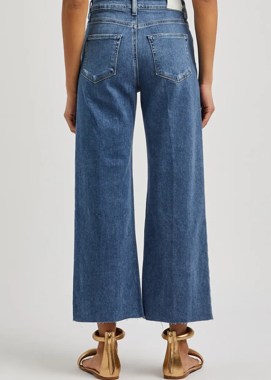 Anessa blue cropped wide-leg jeans