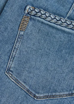 Anessa braided-trim wide-leg jeans