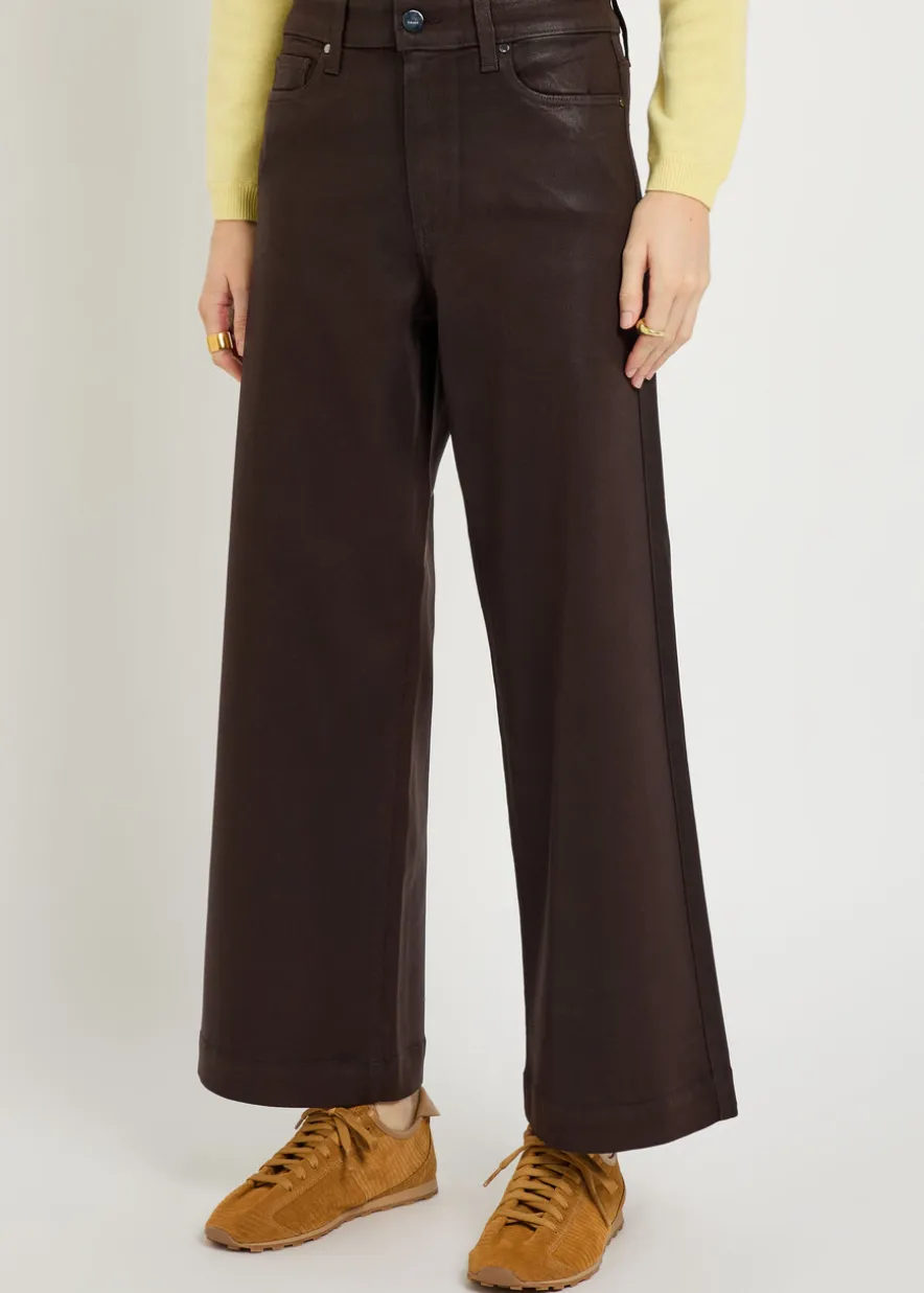 Anessa coated wide-leg jeans