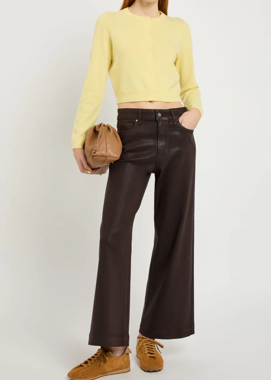 Anessa coated wide-leg jeans