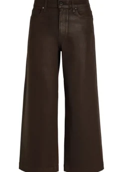 Anessa coated wide-leg jeans