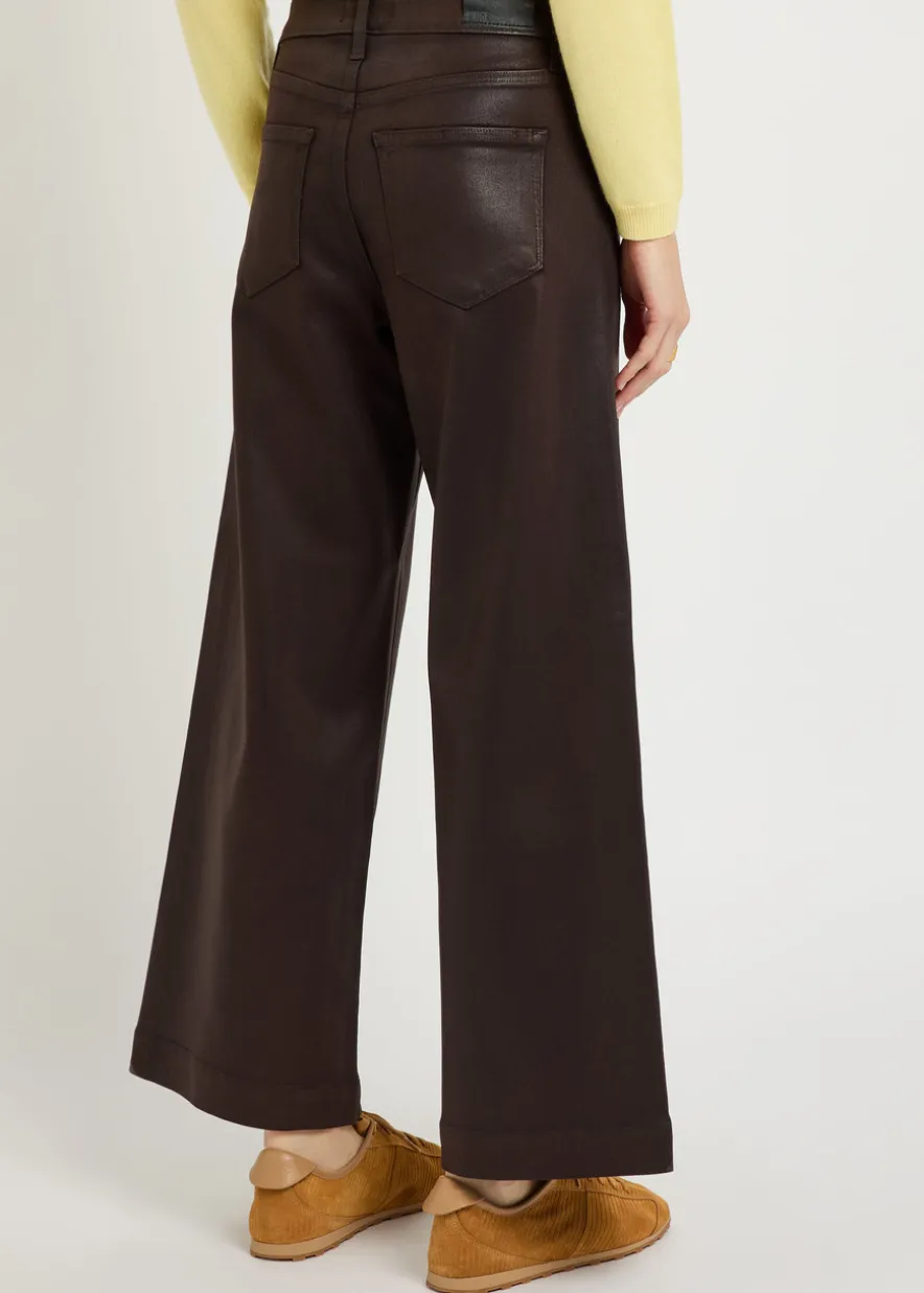 Anessa coated wide-leg jeans