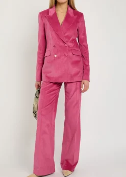 Angela double-breasted corduroy blazer