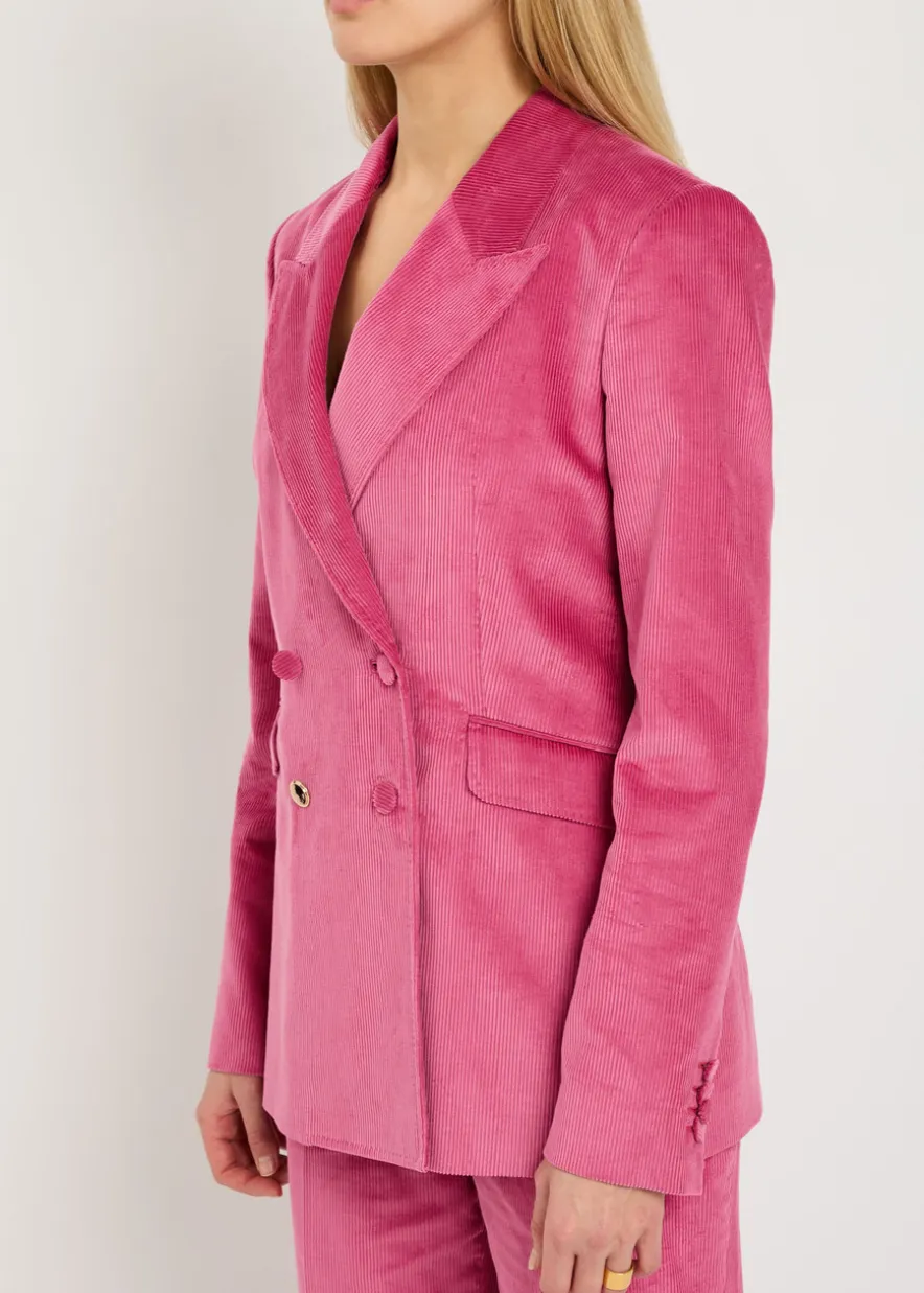 Angela double-breasted corduroy blazer