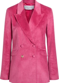 Angela double-breasted corduroy blazer