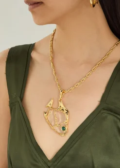 Angelfish 14kt gold-plated necklace