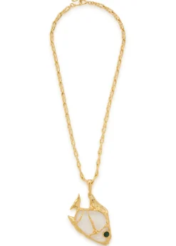 Angelfish 14kt gold-plated necklace