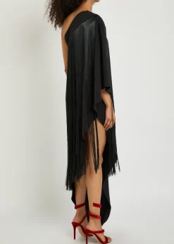 Angelica fringed woven maxi dress
