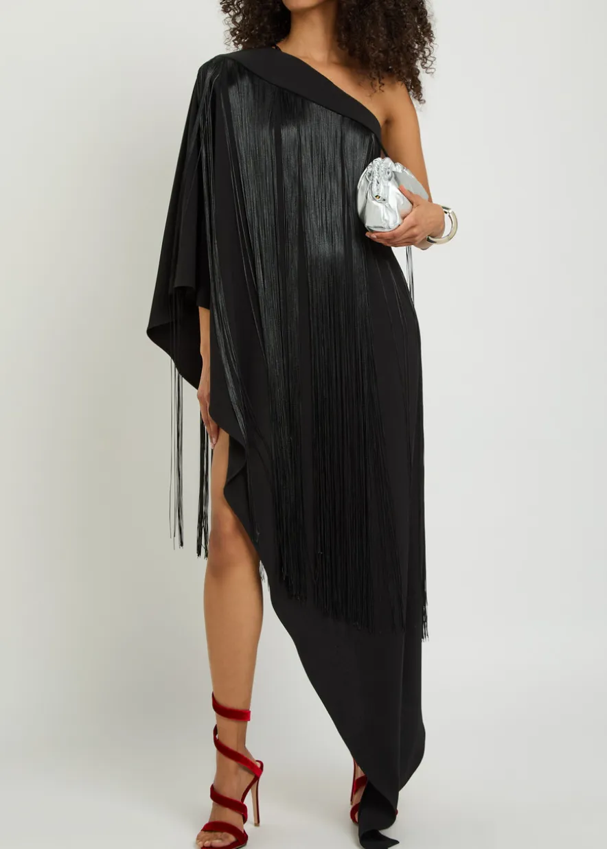 Angelica fringed woven maxi dress