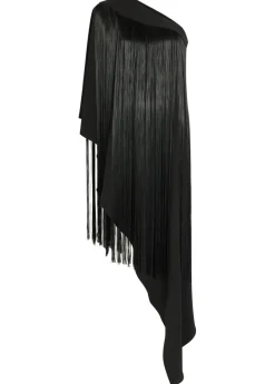 Angelica fringed woven maxi dress
