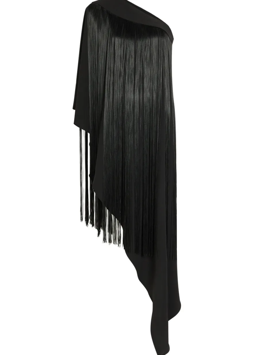 Angelica fringed woven maxi dress
