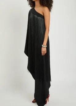 Angelica fringed woven maxi dress