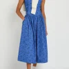 Angelina paisley-print cotton midi dress