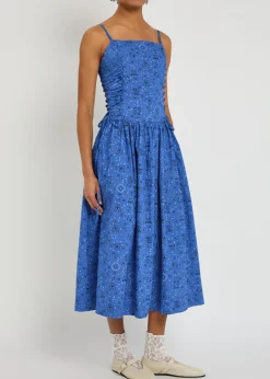 Angelina paisley-print cotton midi dress