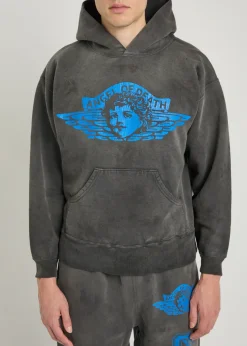Angel of Death printed hooded cotton sweatshirt
