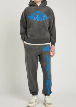 Angel of Death printed hooded cotton sweatshirt