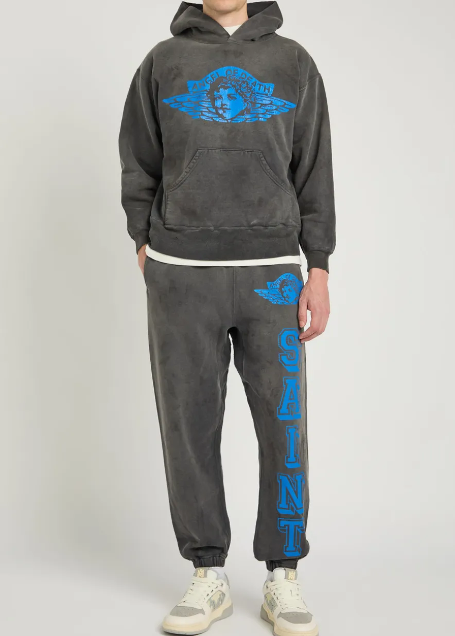 Angel of Death printed hooded cotton sweatshirt