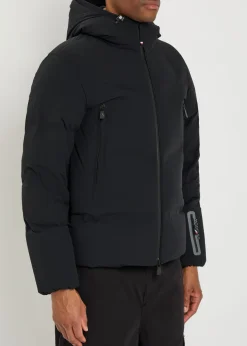 Angren hooded padded quilted shell ski jacket