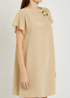 Anika satin-twill mini dress