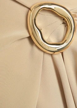 Anika satin-twill mini dress