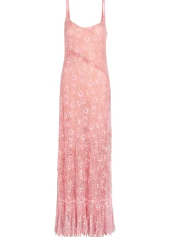 Anita embellished floral-lace maxi dress