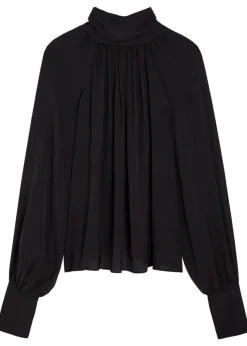 Anne draped poplin blouse