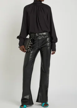 Anne draped poplin blouse