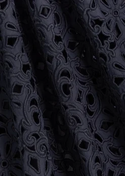 Antalya embroidered belted cotton midi dress