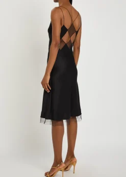 Antea cut-out satin midi dress