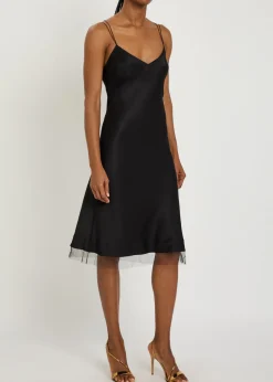 Antea cut-out satin midi dress