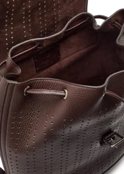 Antibes perforated leather backpack