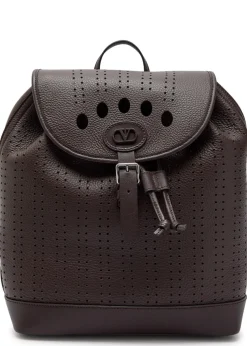 Antibes perforated leather backpack