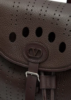 Antibes perforated leather backpack