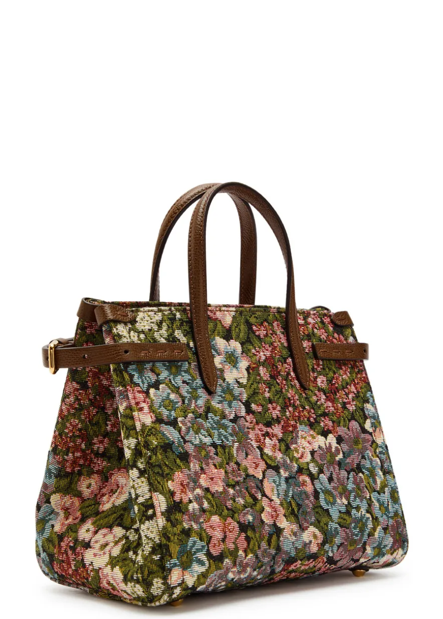 Antibes small floral-jacquard tote bag