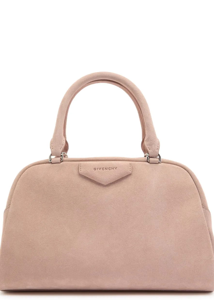 Antigona East-West medium suede top handle bag