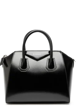 Antigona glossed leather top handle bag