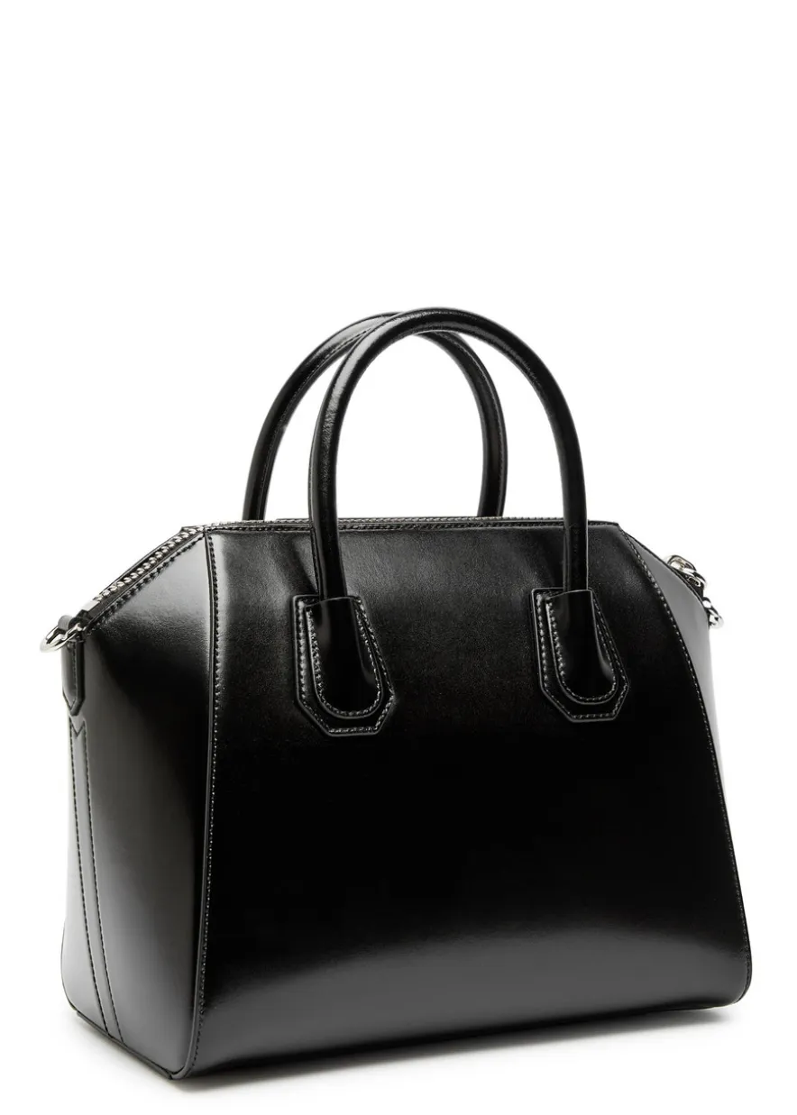 Antigona glossed leather top handle bag