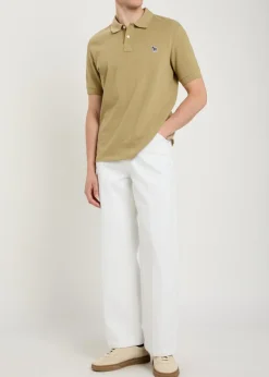 Appliquéd piqué cotton polo shirt