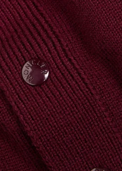 Appliquéd wool cardigan