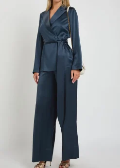 Archer belted wrap silk jacket