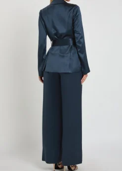 Archer belted wrap silk jacket