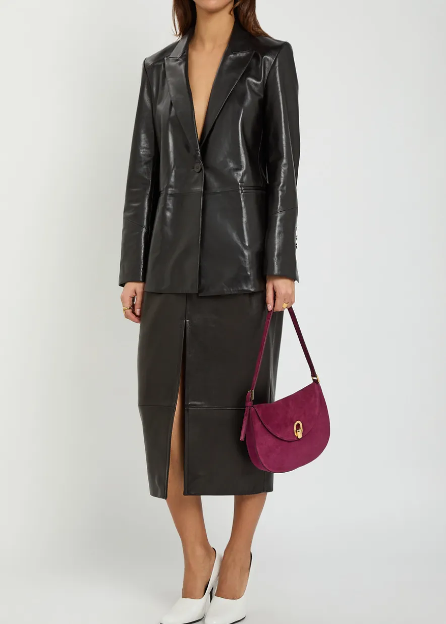 Arden leather blazer