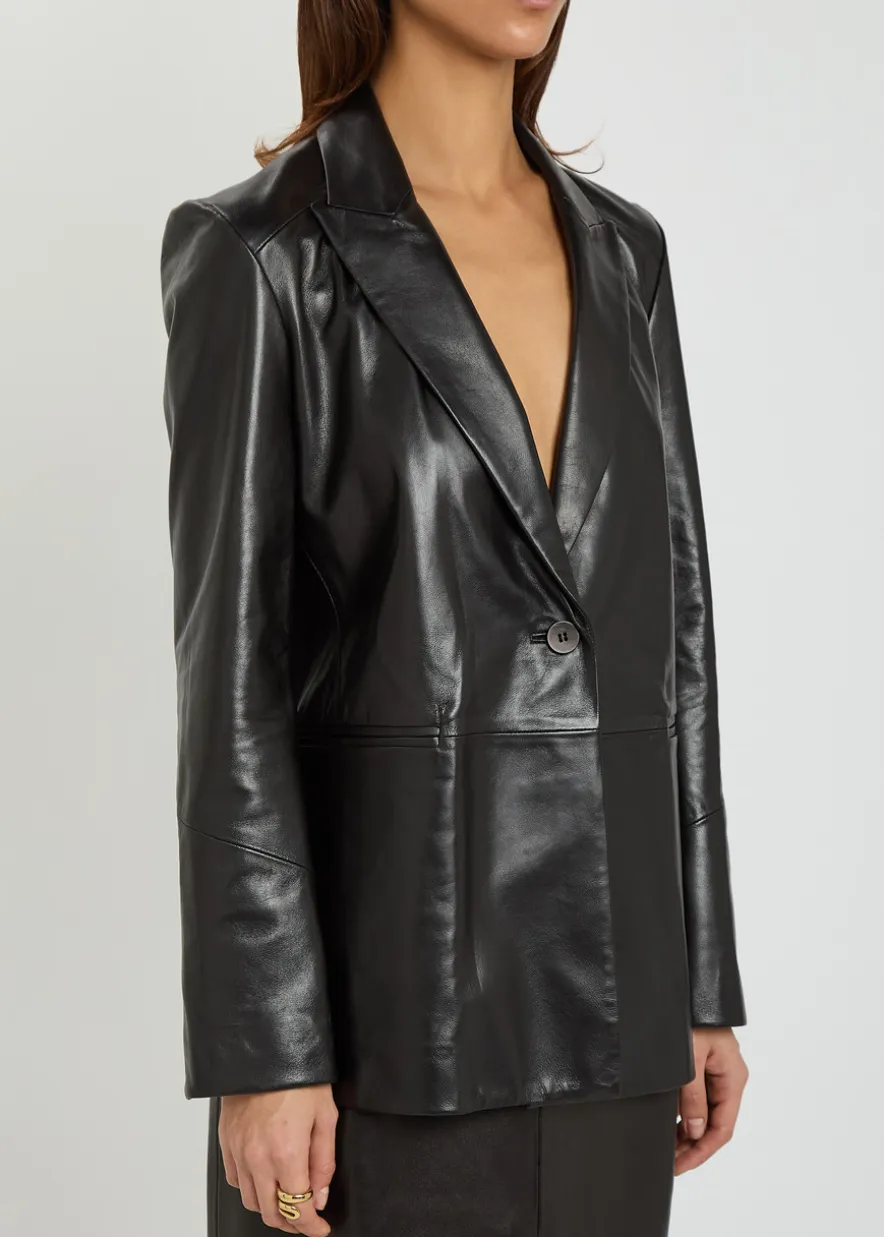 Arden leather blazer
